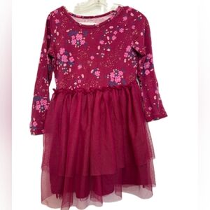 Carter's Pink Floral Long Sleeve Dress